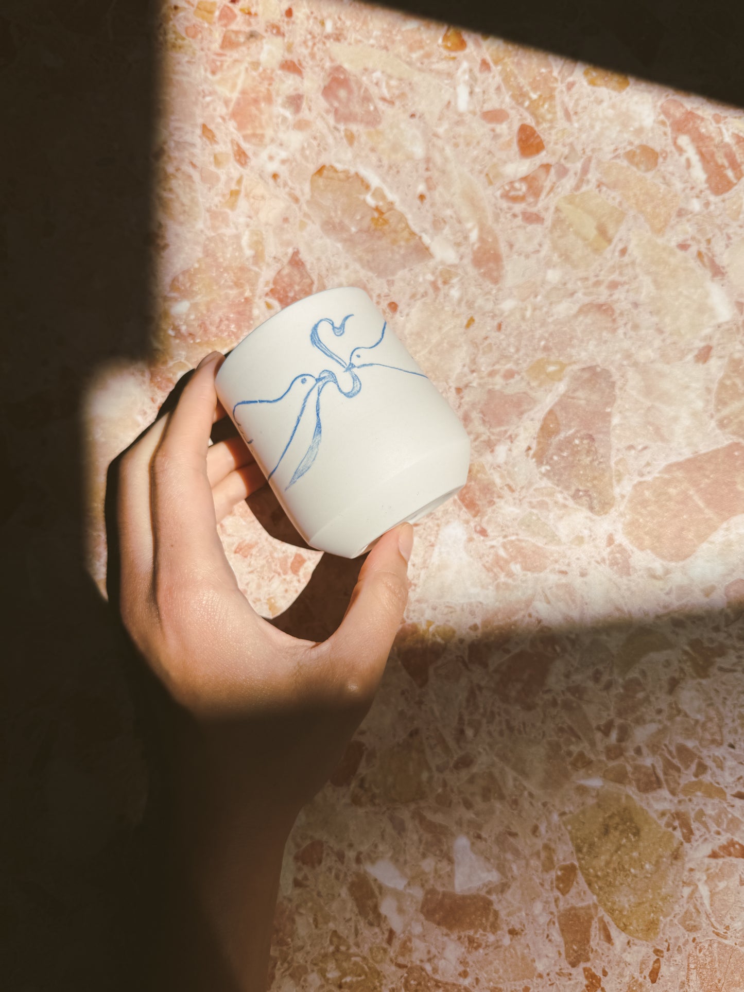 The Ritual Tumbler- Lovebirds in Blue
