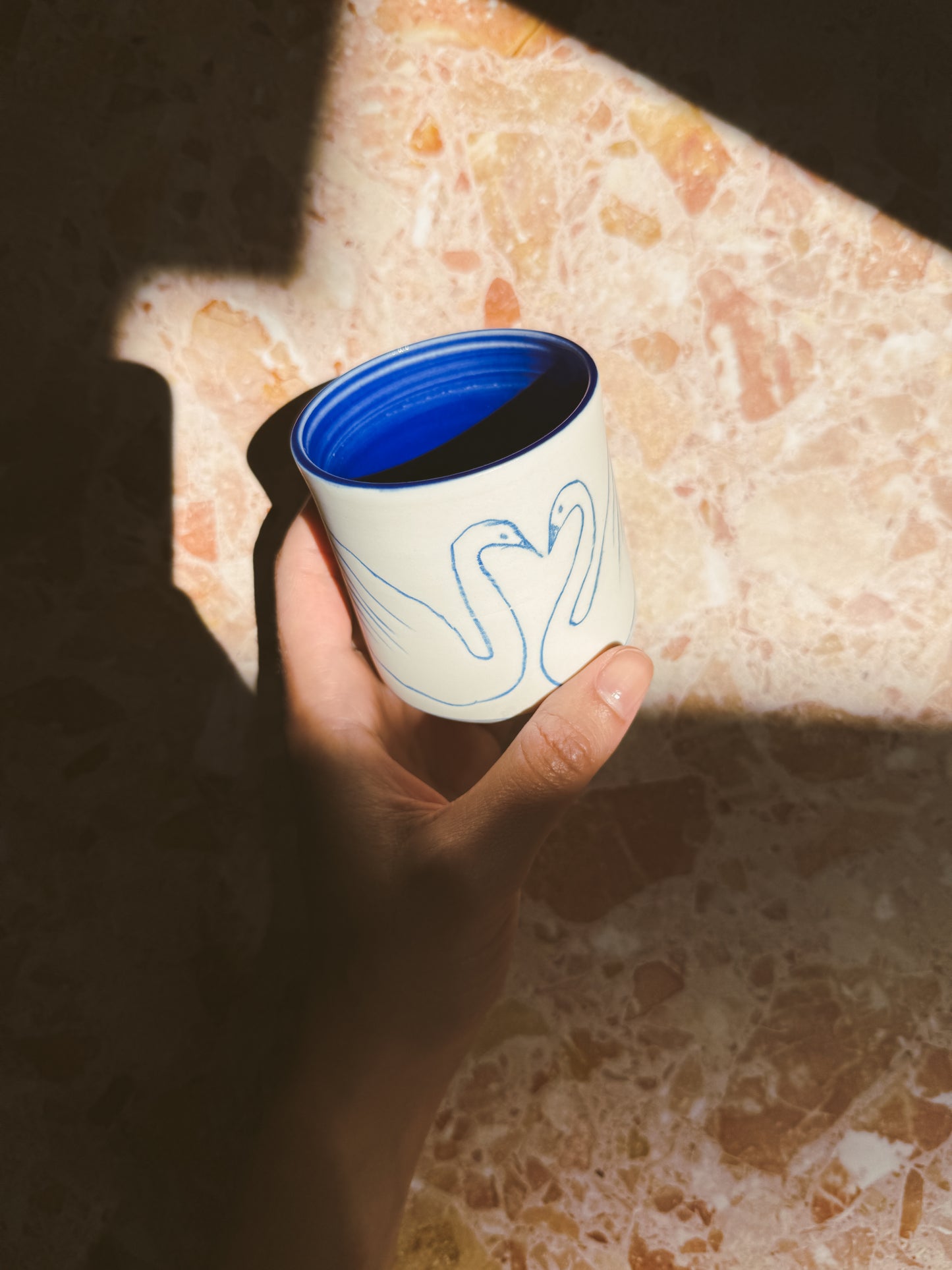 The Ritual Tumbler- Swans on a New Moon