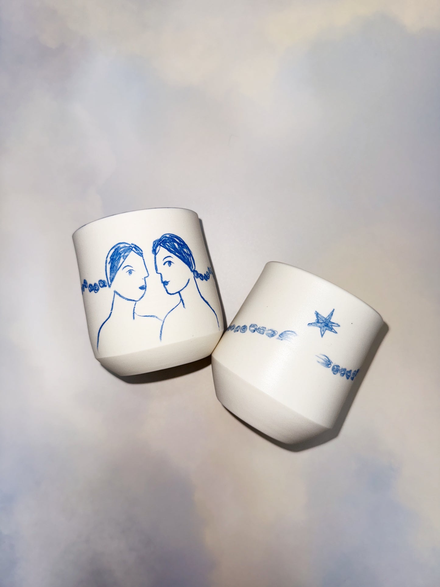 The Ritual Tumbler- Twin Flames in Blue