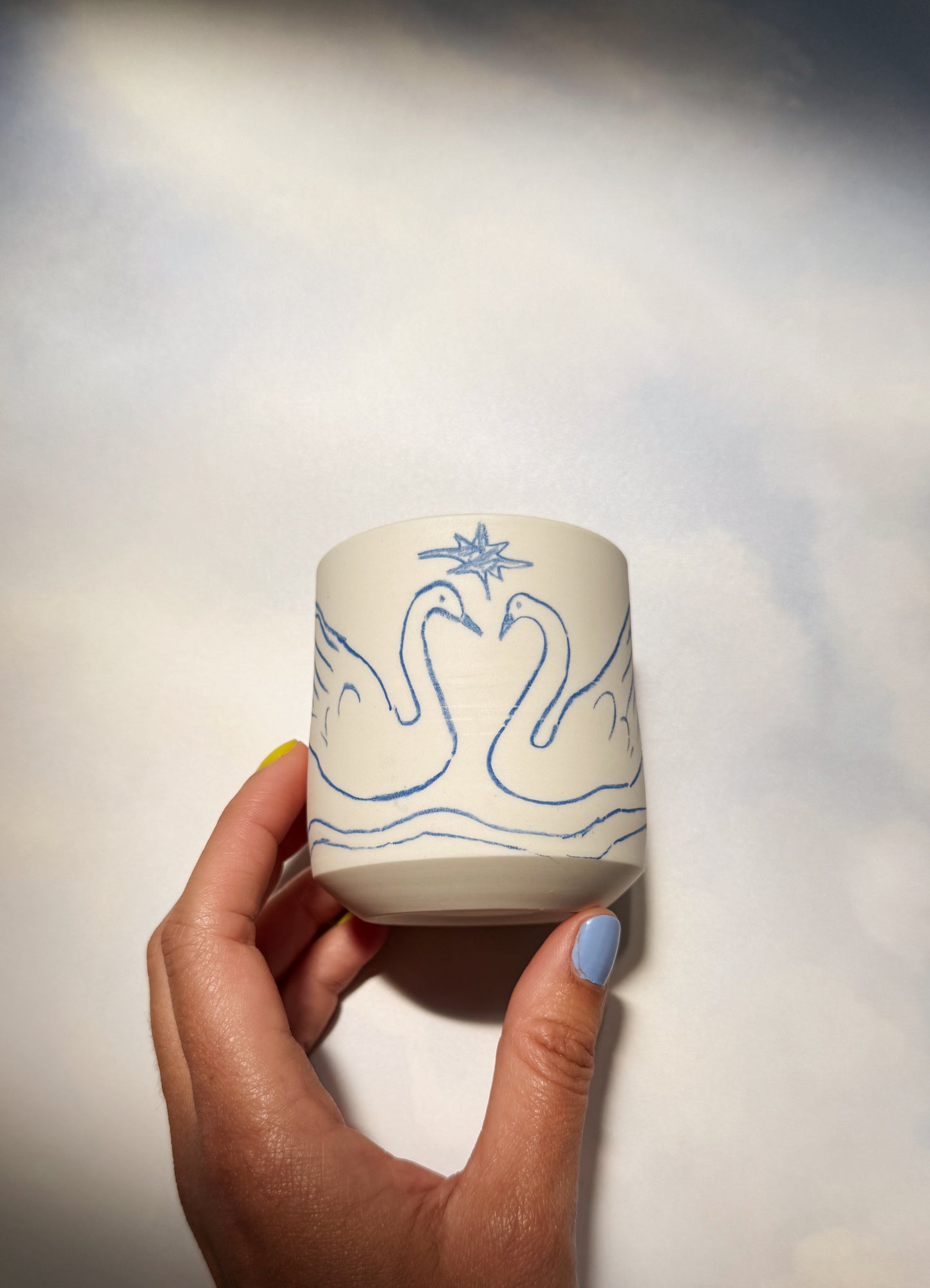 The Ritual Tumbler- Swans on a New Moon