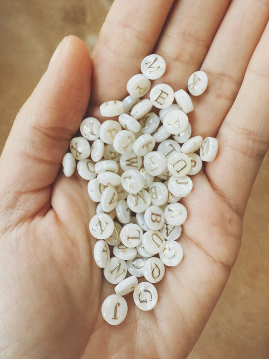 Word of the Year - Mother of Pearl & crystal sprinkle necklace