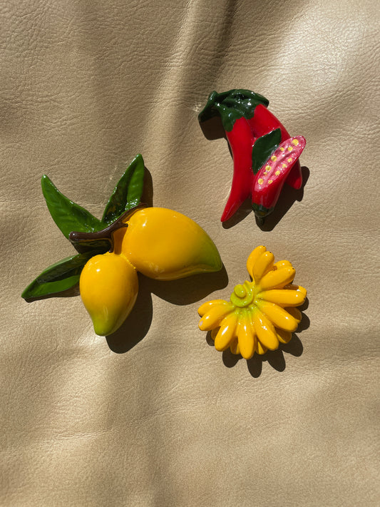 Grandma Fruit Magnets